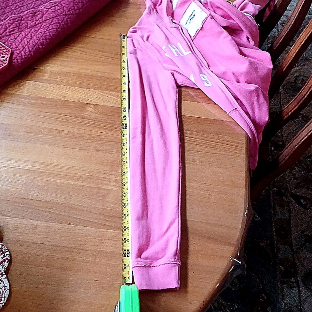 ABERCROMBIE FITCH pink hooded sweatshirt small - Picture 4 of 7
